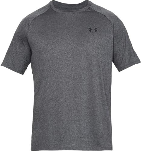 Under Armour UA Tech 2.0 SS Tee, T-Shirt Uomo, Carbon Heather/Black, XL