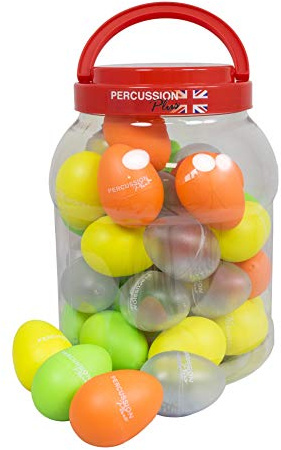 Percussion Plus Egg Shaker - Tub of 40 Fluorescent Mixed Colours