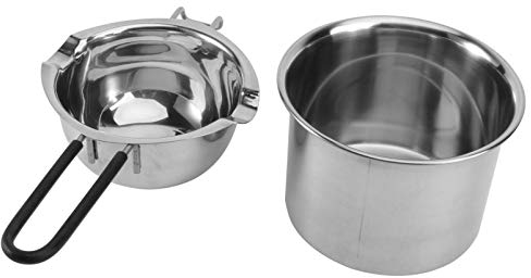 Cabilock 2 Pezzi Melting Pot Pentola a Doppia Caldaia in Acciaio Inossidabile per Fondere La di Cera Cioccolato Pentolino Bagnomaria