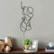 Decorazione da parete in metallo, minimalista, decorazione da parete in metallo, silhouette umana, decorazione da parete (30 x 10 cm)