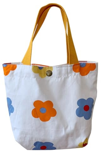 Alipis Mini Borsa Floreale Borsa a Mano in Tela Con Cerniera Tela Donna Morbida 9.84X8.27X3.54In Per Viaggi Quotidiani Scuola Shopping E Confezioni Regalo