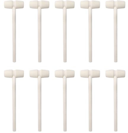 ieron 10 Pcs Wooden Mini Hammers, Dessert Making Mallet, Craft Making Tool
