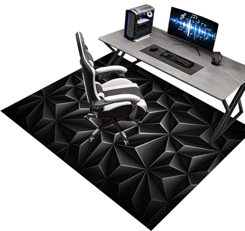 Alfombra para Silla Gaming 100 x 120 cm, Alfombra para Silla de Escritorio, Alfombrilla para Silla de Oficina, Alfombra Protectora Suelo Silla Ruedas, Alfombra Gamer Antideslizante Oficina y Hogar