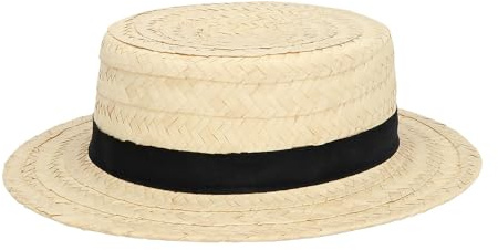 Boland - 90995 - Chapeau de paille pour adultes, chapeau pour déguisements, carnaval et fête à thème, couvre-chef