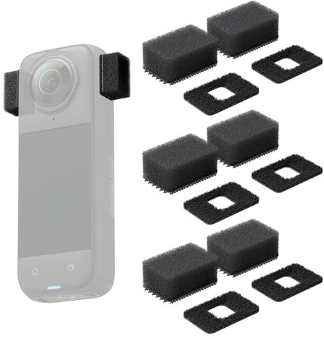 6 Stück Mikrofon Windschutz für Insta360 X4 One X3 Anti-Noise Mikrofonschutz Windbreak Ersatz Windmuff Mikrofon-Zubehör Popschutz Set für Outdoor Effektiv Geräuschreduzierendes