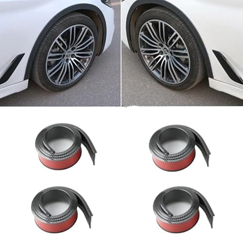 CiCixixi 4 Pcs Élargisseurs d'ailes de Voiture, Bande de Passage de Roue Universelle, Ailes d'Extension de Passage de Roue, Protection de Sourcil de Roue de Voiture(1.5m