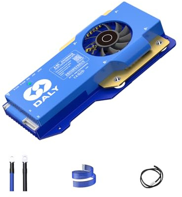 DALY BMS 24V 500A - 1A à équilibrage Actif Système de Gestion de Batterie, Bluetooth intégré pour LifePO4 8S Batteries - Idéal pour RV, Le Stockage d'énergie Solaire, Les Applications Marines, etc.