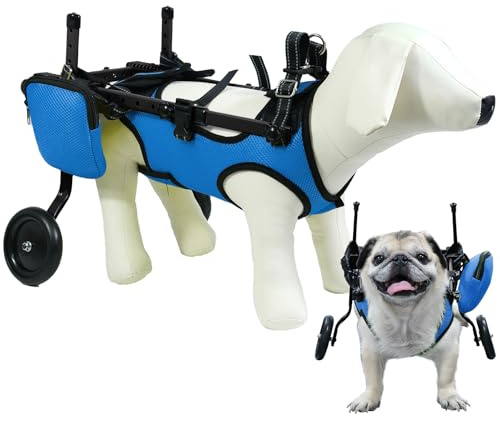 ZUAGI pet Wheelchair for Back Legs,Suitable for Back Legs,Cart Doggy Wheelchair for Disabled Legs Walking Mobility,Cat/Dog Hip Brace Leg Support,