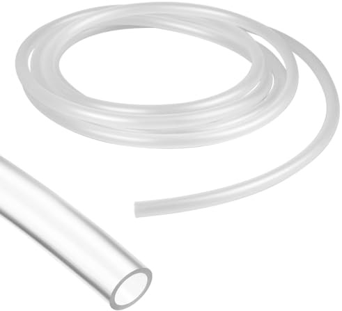 3 meter silikonslang 6 mm ID x 8 mm OD, flexibel slang 6 mm innerdiameter transparent livsmedelssäkra slangar, klart vatten luftrör för pumpöverföring av vatten luft olja