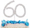 STONCEL Strass Kristall Tortenaufsatz Sparkling Silver Nr. 10/18/20/30/40/50/60 Geburtstag Jahrestag Hochzeit Party Dekoration Lieferant (Nmuber60)