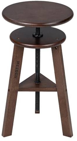 MEEDEN Zeichenhocker mit Verstellbarer Höhe, Walnuss Künstlerhocker, Studiohocker, Holzbarhocker, Küchenhocker, Bürohocker, perfekt für Studio, Heimgebrauch, Bars