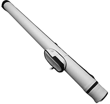 Dickly Harter Pool-Queue-Koffer, Billard-Queue-Koffer, Vintage-Stil, große Taschen, 1 komplette 2-teilige Stangen-Tragetasche, Weiß