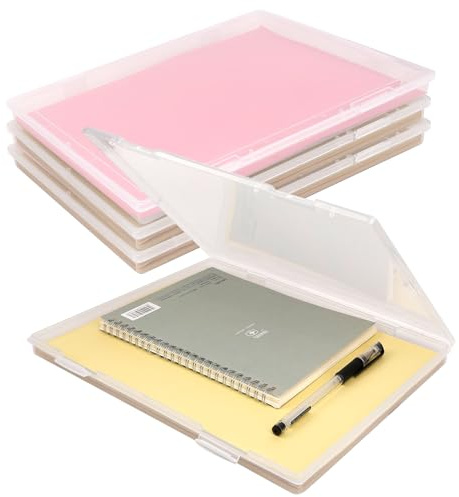 Porte Documents A4,4pcs A4 organiseur transparent de documents Pour documents,Organisateur de documents portables,Organiseur en plastique pour Rangement Papier Administratif & Scolaire