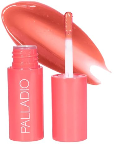 Palladio Jelly Tint, Liquid Stain for Cheeks & Lips, Vivid Color Lip Stain, Lightweight Non-Sticky and Transfer-proof, Natural Finish Makeup, Sweet Berry