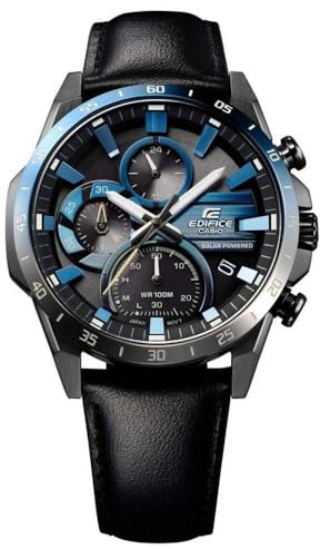 Casio Uhr EQS-940NL-1AVUEF Chrono Solar EQS-940NL-1AVUEF, Schwarz und Blau.
