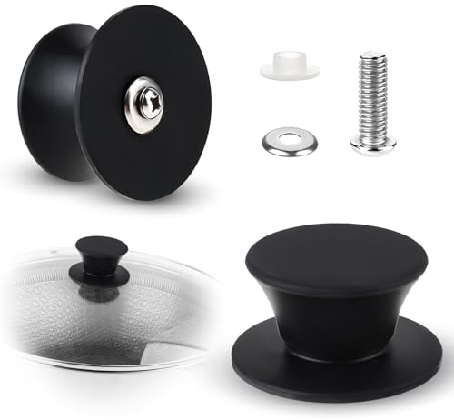 Molain Silikon Topfdeckel Ersatzknopf, 2 Stück Universal Topfdeckelgriff, Universal-Ersatzknöpf Hitzebeständige Deckel Ersatzgriff für Glasdeckel Kasserolle Pfannendeckel mit Loch Topfgriffe