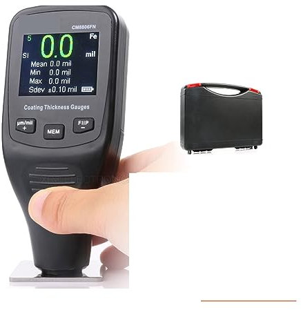 Medidor de Espesor de Pintura, Medidor de espesor de recubrimiento Digital, instrumento de medición de ancho, prueba de recubrimiento de película de pintura, probador de recubrimiento electrochapado d
