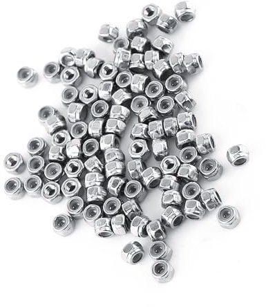 Tuercas de Seguridad Hexagonales Con Inserto de Nailon, Tuercas Hexagonales de Acero Inoxidable 304 M2-M12 Con Inserto de Nailon(M2)