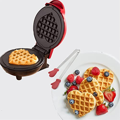 Gutview mini gofrera,para gofres clásicos con revestimiento antiadherente para fiestas infantiles, celebraciones familiares, Pascua o Navidad, 550 W waffle maker