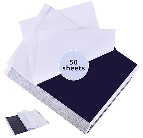 YLRONGTIAN 50Pcs Tattoo Transferpapier A4 Tattoo Thermopapier Tattoo Schablone Carbon Papier Geeignet für Tattoo Transfer Maschine