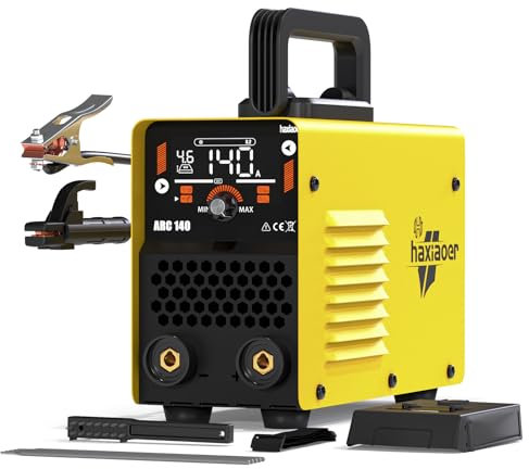 haxiaoer ARC Welder Machine 240V Full Kit - 140A 10 Welding Rods 2 in 1 MMA Lift TIG IGBT Stick Welder with Strap Digital Smart LCD Display Inverter Welding Machine Hot Start ARC Force VRD
