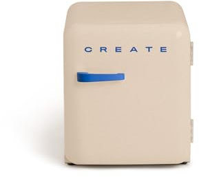 CREATE / RETRO FRIDGE 50 COBALTO/Frigorífico arena maneta azul cobalto / 85W, minibar, un estante, diseño retro, 50 cm, dos repisas, capacidad de 48L, bajo consumo, 50x44x49,8 cm