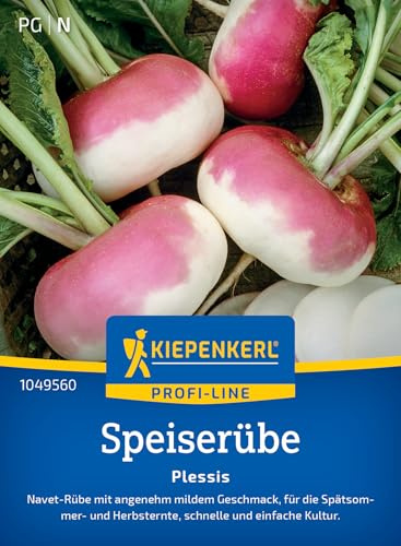 Kiepenkerl Profi-Line Speiserübensamen Plessis 1049560 – Rote Bete Samen & Rübensamen, Einfacher Anbau, Ideal für Gartenneulinge, Gemüsesamen für 4-6 lfd. Meter