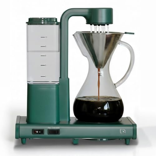 WILLOW 8 Cup (42 oz) Pour Over Coffee Maker - Automatic Drip Coffee Maker & Coffee Machine, Glass Carafe, Reusable Metal Filter, Hot & Iced Brew, Auto Shut-Off, Eco Brewer with 99% Recycled Materials