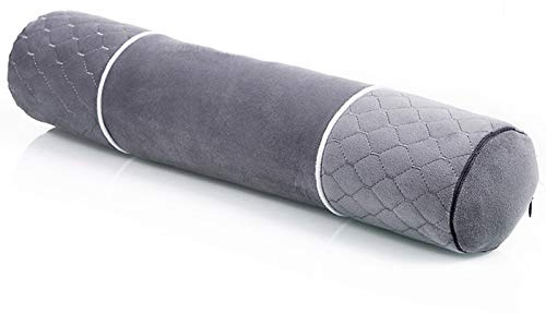 Alibo Adjustable Firm Neck Pain Relief Round Bolster Therapeutic Bed Sleeping Support 19 x4 Chiropractic Massage Cylinder Cervical Roll For Back Sleeper,Yoga Pillow