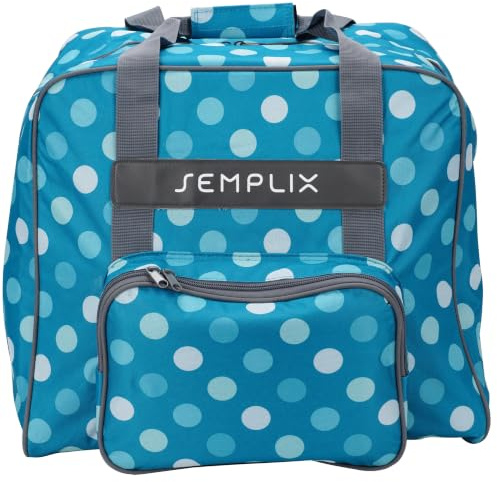 SEMPLIX Sac pour overlock -coverlock avec Polka Dots 44 x 38 x 33 cm