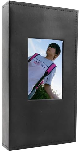 Fabric Photo Album 4x6 300 Pockets,Large Capacity Photo Book Slip-in Picture Albums,Fabric Linen Cover Picture Books,Black,1Pack