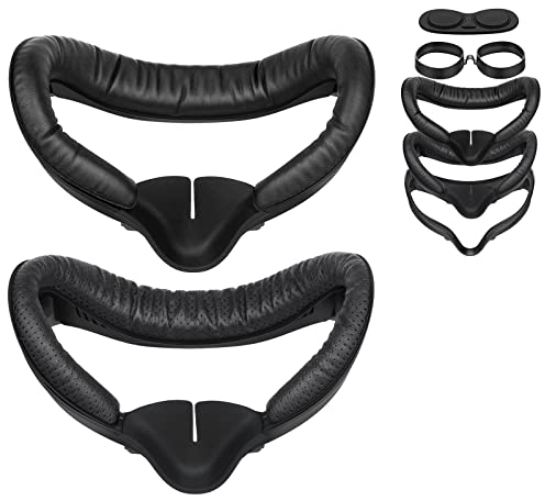 SUPERUS Facial Interface für Oculus/Meta Quest 2 Zubehör (Aktualisierte Version), mit 2 Face Cover Ersatzpolster, Anti-Licht-Nasenpolster (L/S), Linsenschutz, Brillenabstandshalter (7-in-1-Kit)