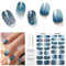 Autocollant Ongle Gel UV - 28pcs Vernis Autocollant Ongles UV Gel Nail Stickers Auto-adhésifs Ongles en Gel UV Semi Durci Art Qualité Salon Longue Durée Pour Femmes Filles Nail Designs