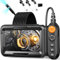 Endoskopkamera mit Licht 10m, Dual Lens Endoskop Digital Rohrkamera 5 Zoll IPS Bildschirm, 1080P HD Inspektionskamera mit 8+1 LED und 32 GB Karte,8mm IP67 Wasserdichte Kanalkamera KFZ Abfluss Werkzeug