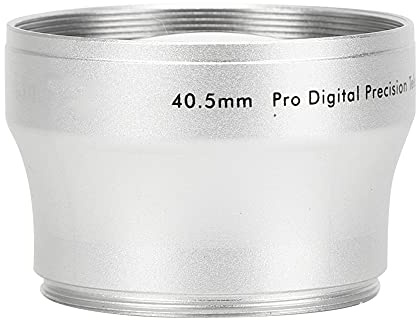 Qukaim Lente aggiuntiva di ingrandimento in lega di alluminio nera da 40,5 mm, 2 x per tutti gli obiettivi della fotocamera con diametro di apertura da 40,5 mm, obiettivo della fotocamera Accory