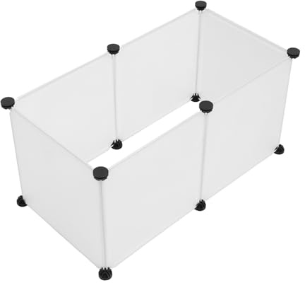 Alasum Valla para Conejos y Hámsters 6 Piezas de Resina Resistente 35x35 Cm Color Mate para Mascotas Pequeñas Recinto de Ejercicio y Hogar de Erizos