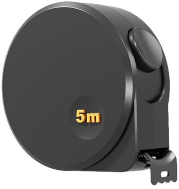 Helilyco Mini mètre ruban en acier avec échelle noire et jaune facile à lire, 3 mètres, prise en main douce et base antidérapante pour bricolage, travail du bois et décoration de la maison