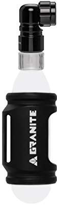 Granite Punk CO2 Reifenfüller mit Silikonhülle - Kompatibel nur mit Presta-Ventil, CO2 Fahrradreifenfüller funktioniert mit MTB-Trägergurten, Leichter CO2 Füller für Fahrradreifen (Klein)