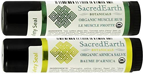 Sacred Earth Botanicals Organic Arnica Salve & Muscle Rub (Combo Pack)