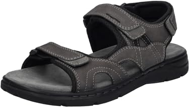Josef Seibel Herren Klassische Sandalen Marlon 06,Weite G (Normal),Wechselfußbett,Freizeitschuhe,offene Schuhe,Asphalt-Kombi,44 EU