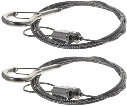 Upluckey Wire Suspension Cable 2PCS Stainless Steel Heavy Duty 2m x 2mm Wire Rope Hold Up to 44lbs Picture Hanging Wire Photo