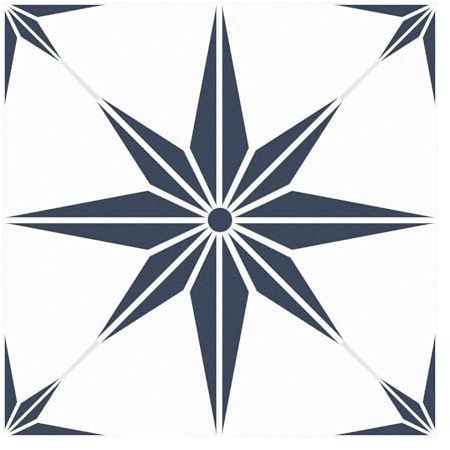 SVNOOC Lot de 10 autocollants de sol autocollants amovibles en vinyle imperméable pour cuisine, salle de bain, salon, 20,3 x 20,3 cm (bleu foncé)