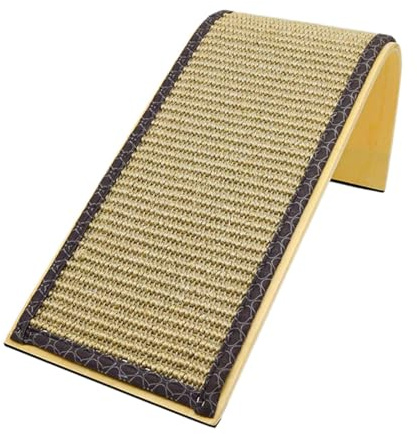 LOVIVER L Shaped Cat Scratcher Scratch Pad Portable Scratch Toy Rest Kitten Pet Supplies Wood Sisal Cat Scratch Ramp Scratching Board