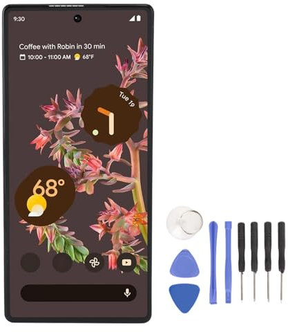 Segrehy Display Ersatz für Google Pixel 6 5G, 6.4 Zoll AMOLED Digitizer Baugruppe mit Fingerabdrucksensor, Komplettset. Werkzeug für Displayreparatur, Ideal für Handywerkstätten und DIY-Reparatur