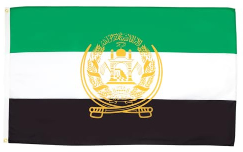 AZ FLAG Lote de 10 banderas Afganistán 2001-2002 – 150 x 90 cm – Bandera Afganistán 100% poliéster con ojales metálicos integrados