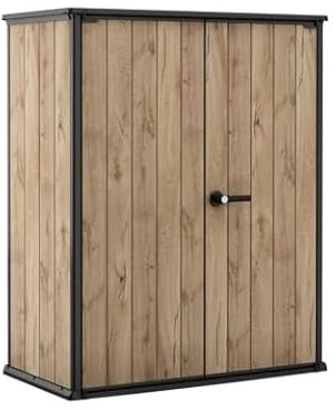 Armoire de Jardin High Store+ 1400L - 140x74x170cm - Aspect Bois - KETER