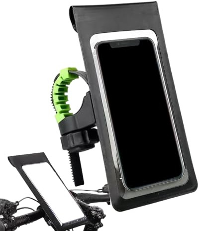 Ylnailky Bike Phone Holder Waterproof,Waterproof Mountain Bike Cell Phone Holder - 360 Degree Rotatable Touchscreen Handlebar Stand for Smartphone Cycling Road Scooter Men Outdoor Activities