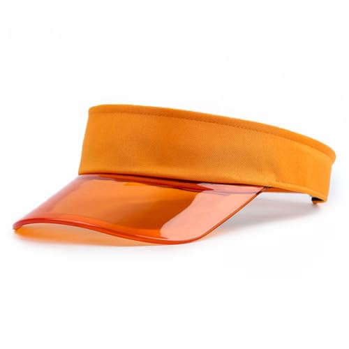 HAWILL Visière solaire pour femme - Imprimé léopard - Casquette de sport - Protection solaire - Chapeau de plage - Chapeau de protection UV des années 80 - Casquette d'été pour golf et tennis, Orange