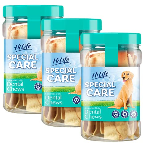 Special Care Spearmint Flavour Daily Dental Chews for Dogs, For Healthier Gums, Whiter Teeth & Fresher Breath, Help Reduce Tartar Build Up (36 Chews)