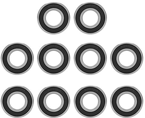 Ball Bearing, 10pcs 6002-2RS Rubber Sealed Deep-groove Ball Bearings, 6002-2RS Deep Groove Ball Bearings for Skateboards, Inline and Roller Skates, Scooter, Longboard Wheels (15mm*32mm*9mm)